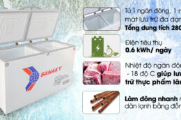 Những ưu điểm của tủ đông Sanaky VH-4099W3 280 lít