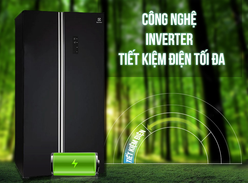 Tủ lạnh Electrolux ESE6201BG-VN được trang bị công nghệ Inverter, tiết kiệm điện