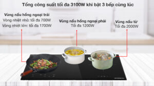 Bếp điện kết hợp MODENA BK 1731 3 vùng nấu