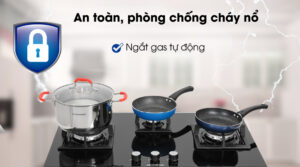 Bếp gas MODEA MASSIMO BH 4934 3 vùng nấu