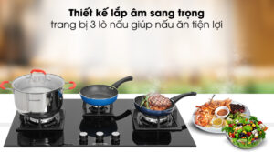 Bếp gas MODEA MASSIMO BH 4934 3 vùng nấu