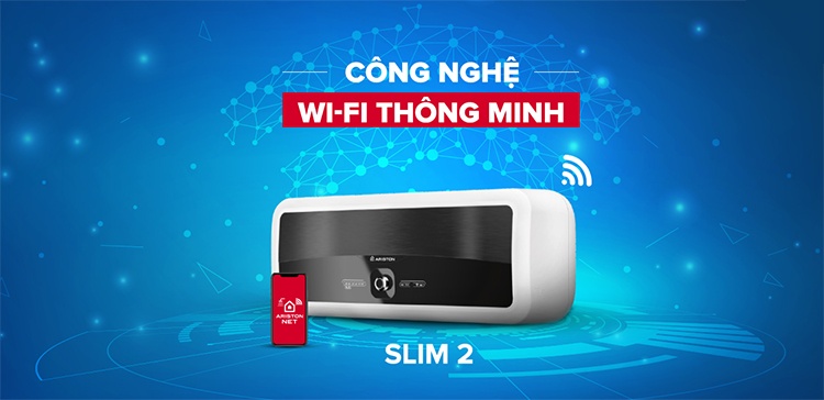 Công nghệ Wifi của bình nóng lạnh Ariston Slim2 30LT