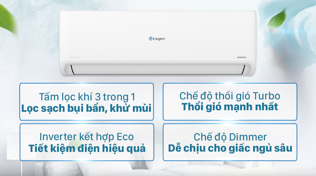 Điều hòa Casper Inverter 12000BTU GC-12IS32