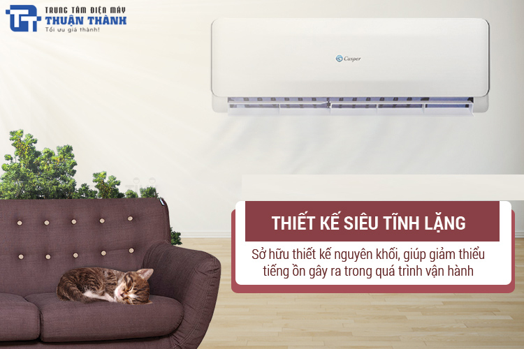 Điều hòa Casper thiết kế nguyên khối thông minh tiết kiệm thời gian lắp đặt, giảm tiếng ồn