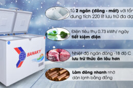 Khám phá những ưu điểm của tủ đông Sanaky VH-2899W1 220 lít