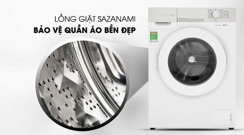 Có lồng giặt Sazanami giảm hư tổn quần áo