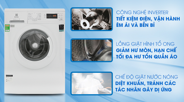 Máy giặt Electrolux EWF8025DGWA 8 kg Inverter cửa ngang
