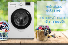 Top 3 máy giặt cửa trước giá rẻ cho gia đình có từ 3-5 thành viên