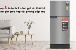 Top 3 tủ lạnh 2 cánh giá rẻ, thiết kế nhỏ gọn phù hợp với phòng bếp hẹp