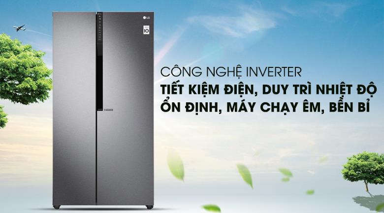 Tủ lạnh LG 613 Lít GR-B247JDS có công nghệ Inverter tiết kiệm điện