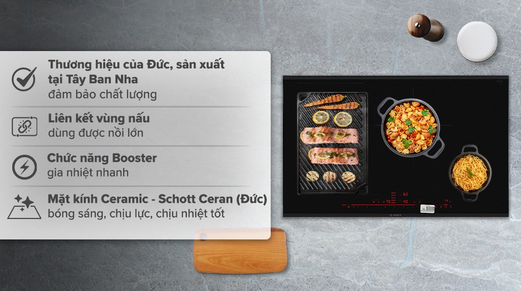 Bếp Từ Bosch PXE875DC1E 4 Vùng Nấu