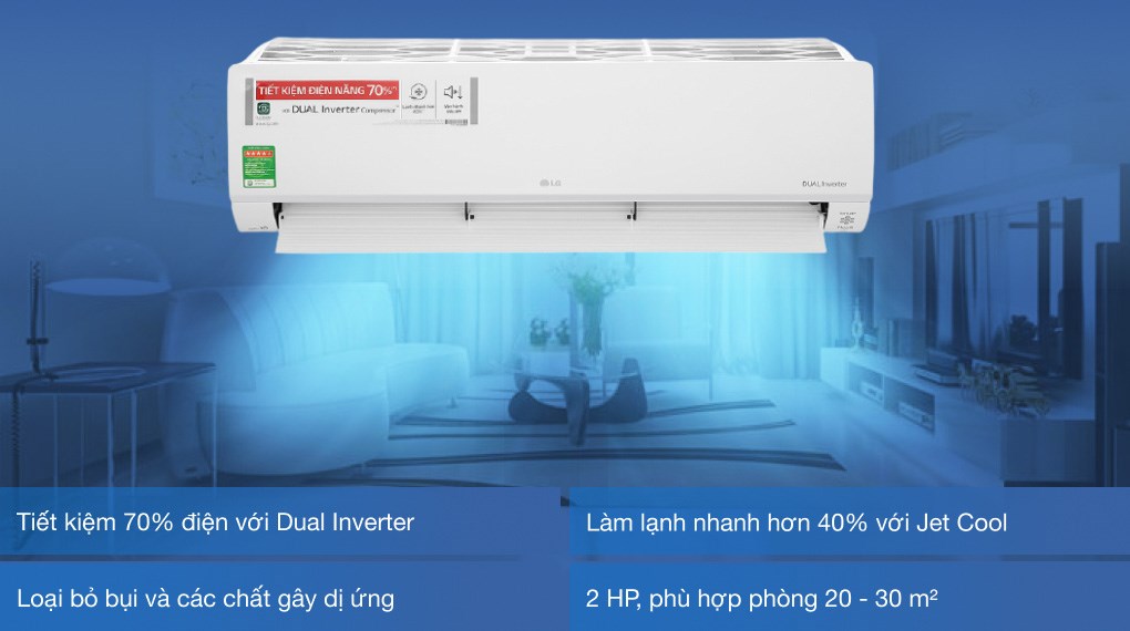 Điều hòa LG V18API1 18000BTU Inverter 1 chiều