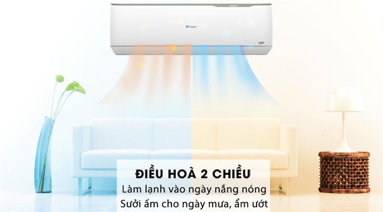 Điều hòa Casper GH-12TL32 2 chiều có thể sử dụng quanh năm