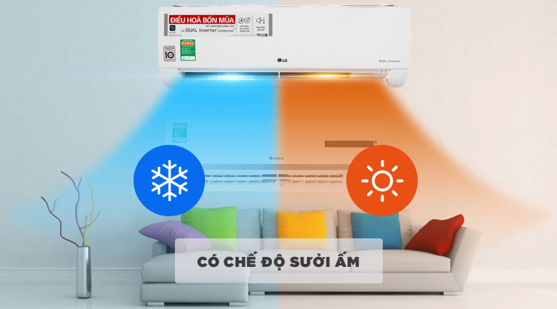 Công nghệ làm lạnh và sưởi ấm của điều hòa LG B13END 12000BTU