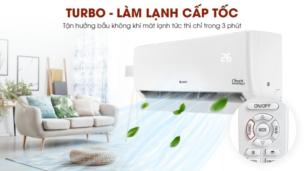 Điều hòa Gree GWC12PB-K3D0P4 12000BTU Làm lạnh nhanh chóng, cho cảm giác thoải mái nhất