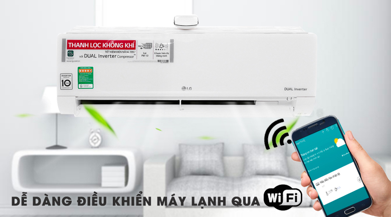 Điều hòa LG V10APIUV 9200BTU 1 chiều Inverter UV Nano