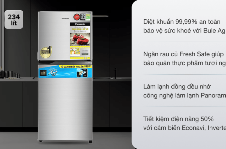 Khám phá những công nghệ hiện đại có trên tủ lạnh Panasonic NR-TV261APSV 234 Lít