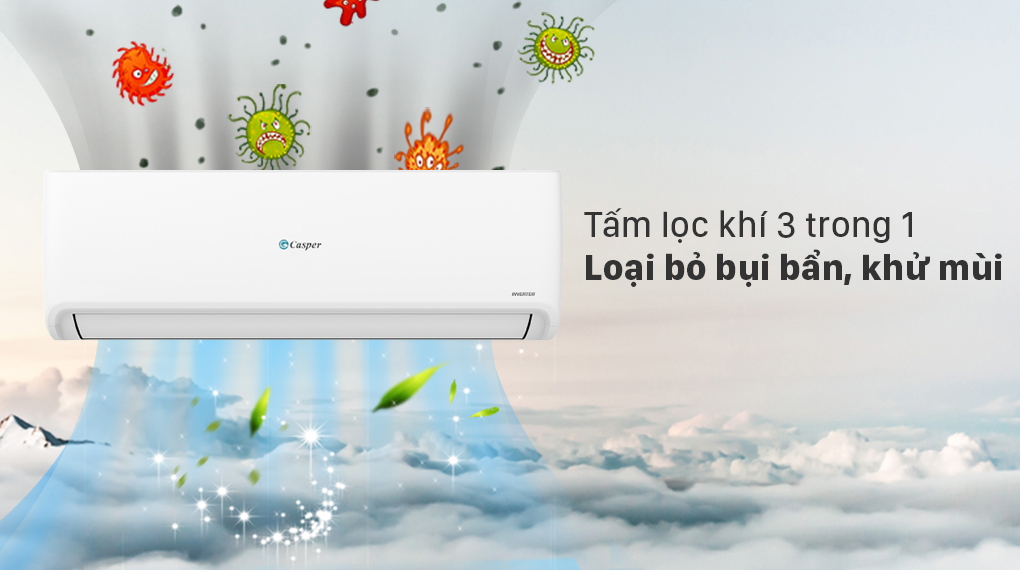 Điều hòa Casper GC-12IS32 12000BTU 1 chiều Inverter chất lượng