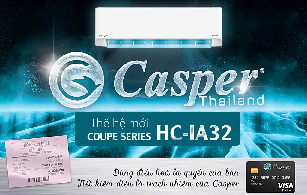 Điều hòa Casper HC-18IA32 1 chiều hoạt động êm ái, tiết kiệm điện