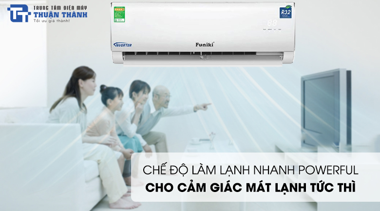 Tính năng làm lạnh nhanh PowerFul của điều hòa Funiki HIC18TMU 18000BTU
