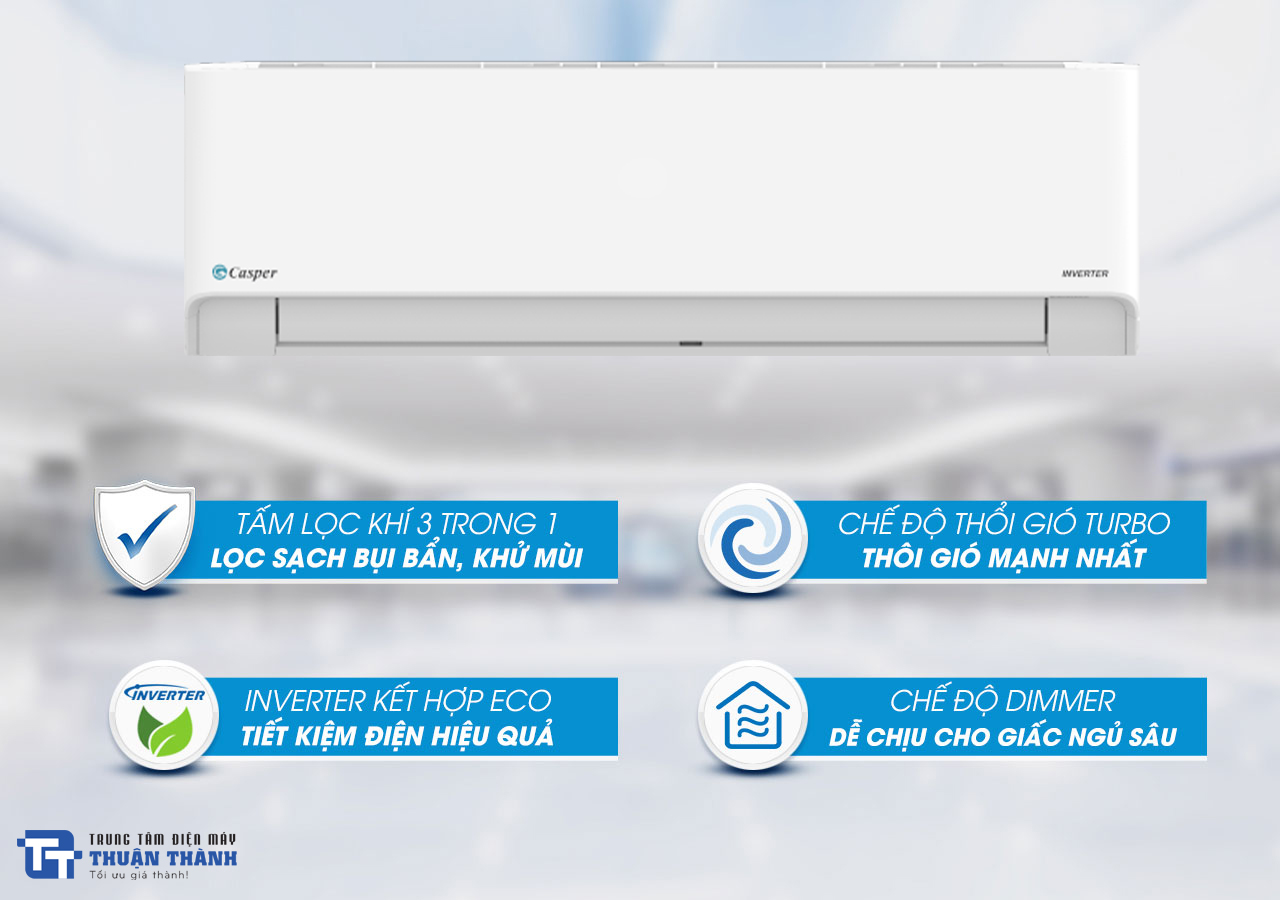 Điều hòa Casper HC-12IA32 12000BTU 1 chiều inverter