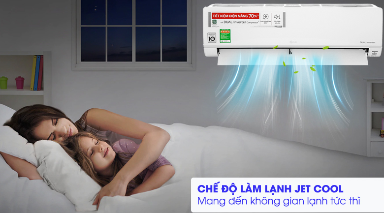 Công nghệ làm lạnh nhanh Jet Cool của điều hòa LG V10API1 9000BTU