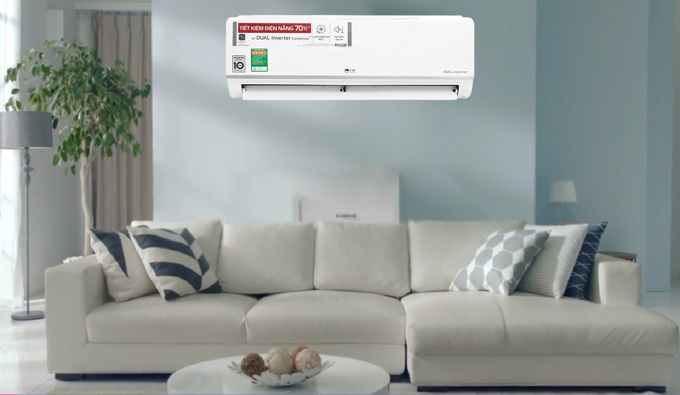 Điều hòa LG V10ENW 9000BTU giúp tăng thẩm mĩ cho không gian nội thất
