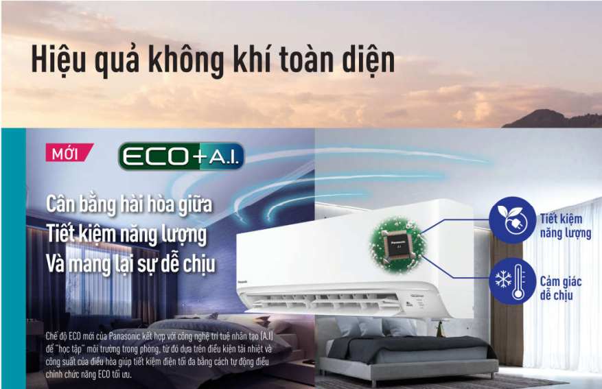 Điều hòa Panasonic XPU9XKH-8 9000BTU trang bị công nghệ Inverter giúp tiết kiệm điện hiệu quả