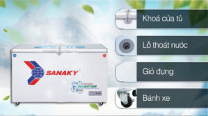 Tủ Đông Sanaky Inverter VH-6699W3 2 Ngăn 1 Đông 1 Mát 500 Lít