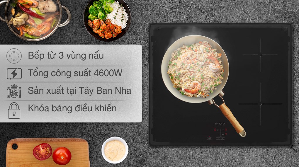 Bếp Từ Bosch PUC61KAA5E 3 Vùng Nấu Serie 2