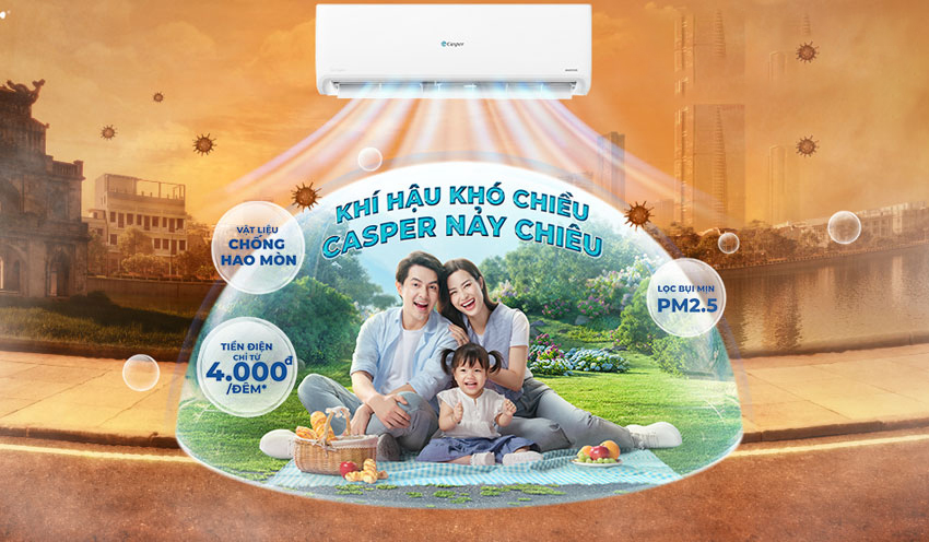 Điều hòa Casper GH-18IS33 2 chiều làm lạnh, sưởi ấm đa năng