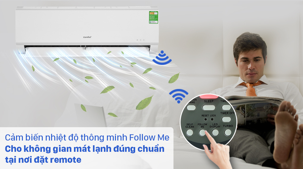 Tính năng Follow Me của điều hòa Comfee SIRIUSA-9E