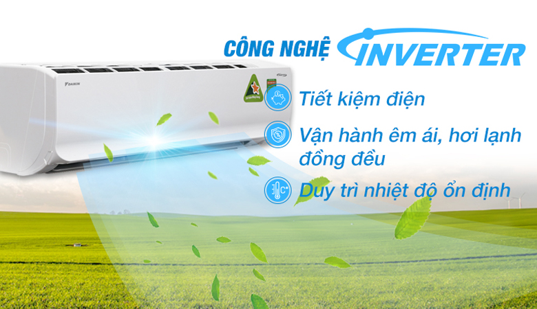 Ưu điểm của điều hòa Daikin FTKC25UAVMV Inverter