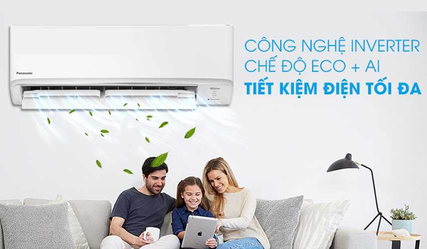 Điều hòa Panasonic XZ12XKH-8 trang bị công nghệ Inverter tiết kiệm điện lên tới 65%