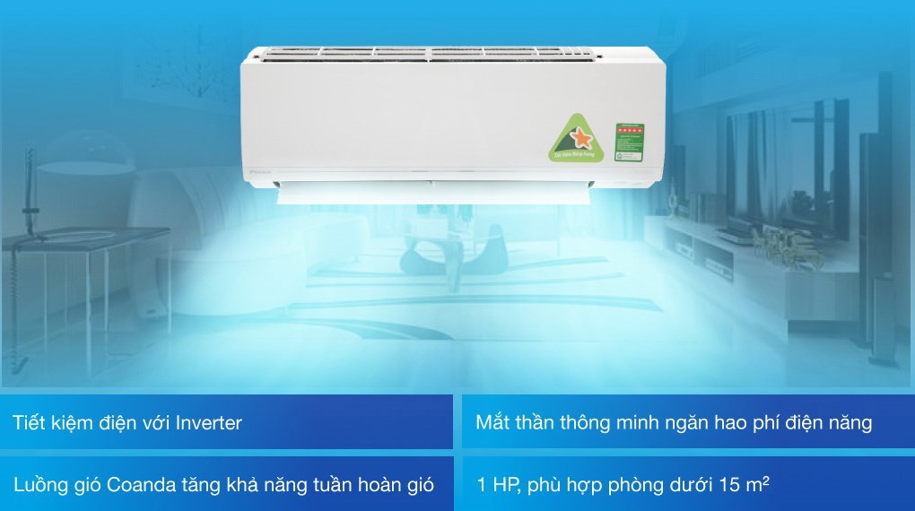 Điều hòa Daikin FTKC25UAVMV 9000BTU 1 chiều Inverter