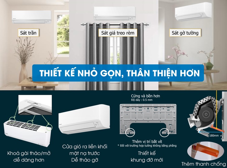 Điều hòa Panasonic XPU12XKH-8 tăng thẩm mĩ cho không gian nhờ thiết kế sang trọng