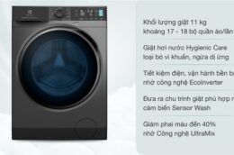 Khám phá loạt công nghệ hiện đại có trên máy giặt Electrolux EWF1141R9SB 11kg