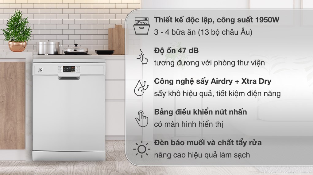 Máy Rửa Bát Electrolux ESF5512LOX 13 Bộ