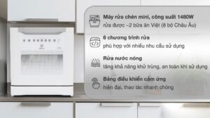 Máy Rửa Bát Electrolux ESF6010BW 8 Bộ