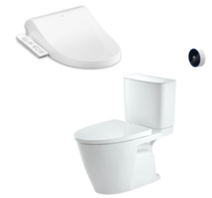 Bồn cầu 2 khối xả cảm ứng nắp điện tử INAX ACT-602+CW-H17VN