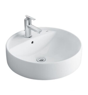 Chậu rửa mặt dương bàn đá tròn 3 lỗ Inax L-294V(EC)
