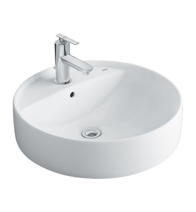 Chậu rửa mặt dương bàn đá tròn 3 lỗ Inax L-294V(EC)