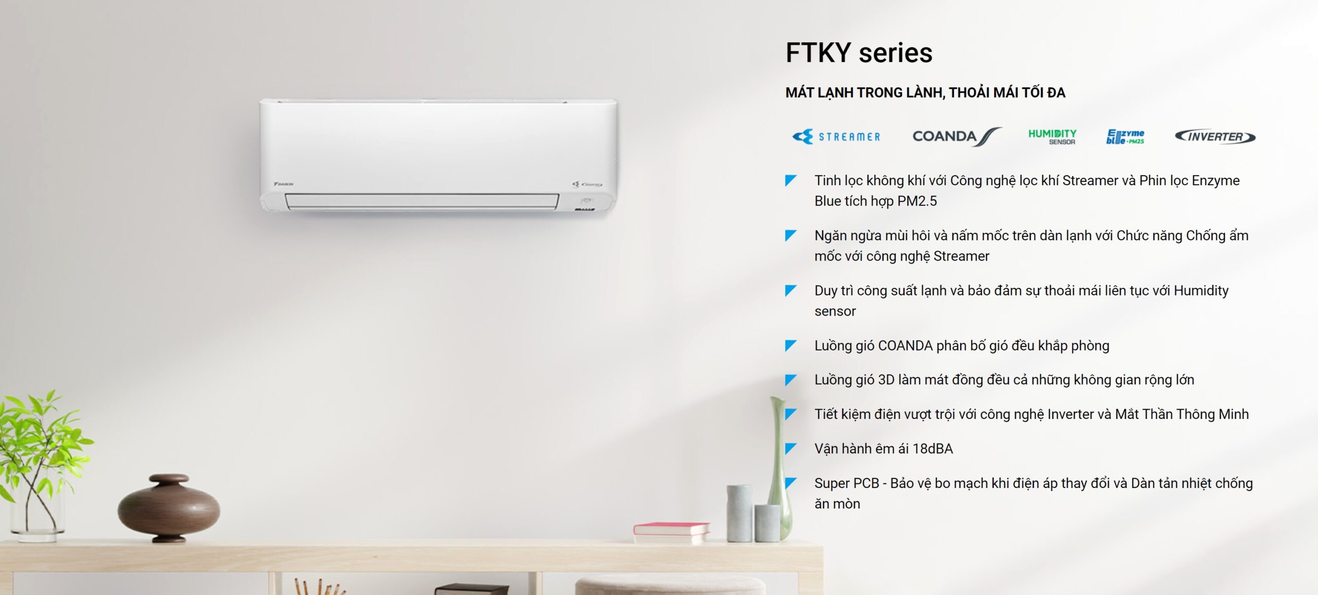Ưu điểm của điều hòa Daikin FTKY35WAVMV