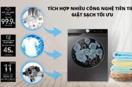 Máy giặt sấy Samsung WD12TP34DSX/SV: Sự chọn lựa tuyệt vời cho mùa mưa