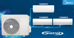 Combo điều hòa Multi Midea M3OE-27HFN1-Q 27000BTU 2 Chiều Inverter+ MSAFBU-12HRDN8x2 12000BTU + MSAFCU-18HRFN8 18000BTU