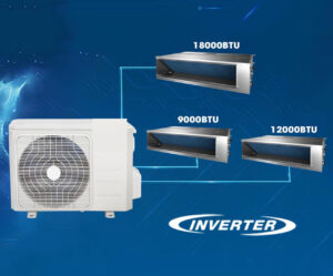 Combo Điều Hòa Multi Midea M3OE-27HFN1-Q 27000BTU + dàn lạnh nối ống gió MTIU-09HWFNX + MTIU-12HWFNX + MTIU-18HWFNX