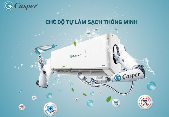 Tính năng tự động làm sạch I-Clean của điều hòa Casper SC-12FS33