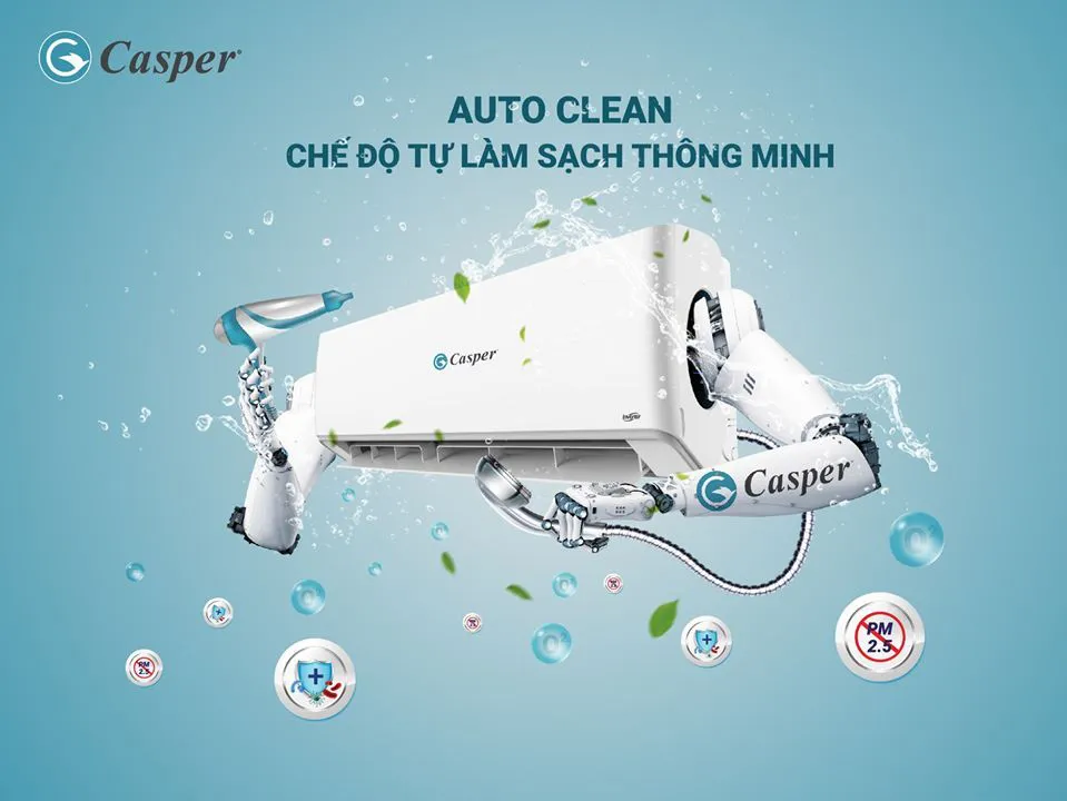 Tính năng tự động làm sạch I-Clean của điều hòa Casper SH-18FS32 2 chiều
