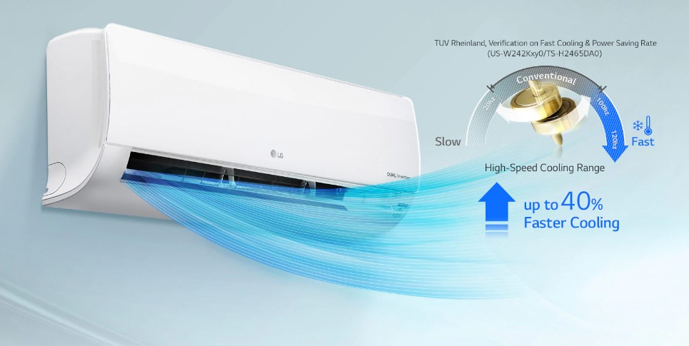 Tính năng làm lạnh nhanh Powerful của điều hòa LG V13ENS1