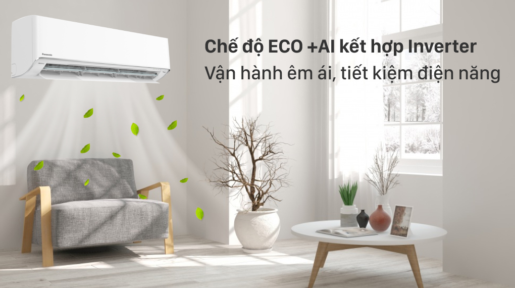 Tiết kiệm điện vượt trội với công nghệ Inverter tiên tiến của điều hòa Panasonic CU/CS-XU24XKH-8